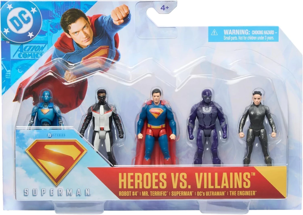 DC Comics, Set de 5 Personajes Heroes Vs. Villains de Superman