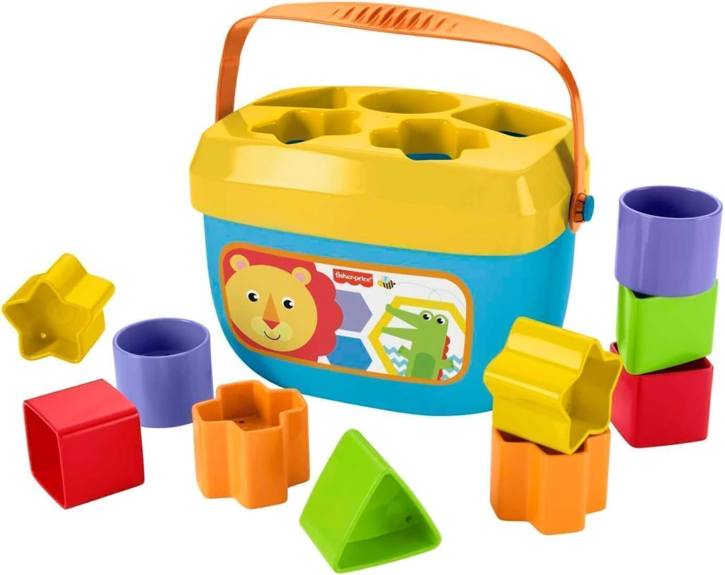 Fisher-Price Juguete para Bebés Primeros Bloques del Bebé con Cubo Clasificador de Formas