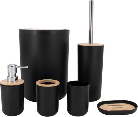 Set Accesorios para Baño 6 Piezas Bambú
