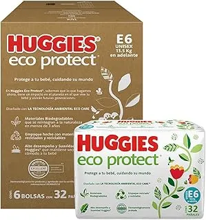 Huggies Eco Protect Pañal Desechable para bebé, Unisex, Etapa 6, Caja con 192 Pañales Desechables