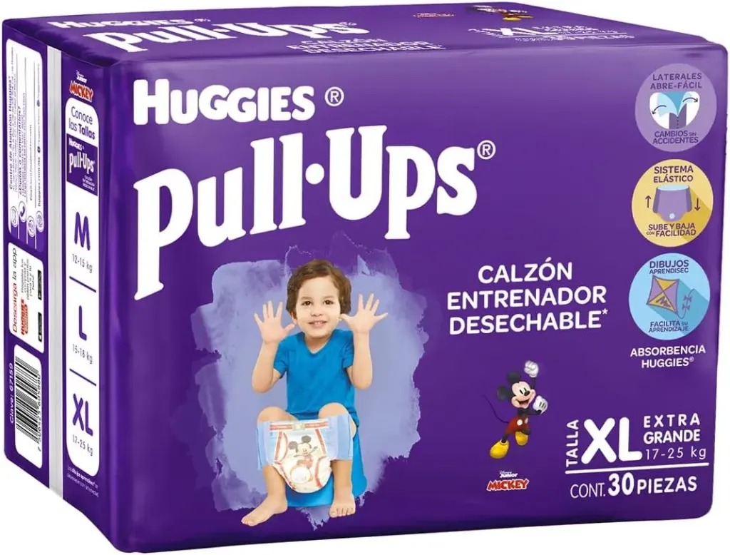 Huggies Pull-Ups Calzoncitos Entrenadores, Edición Limitada Frozen, Talla Extragrande Niño, Paquete con 30 Piezas