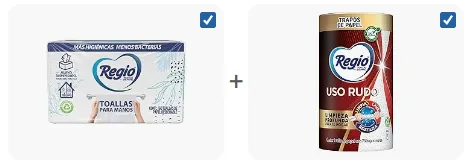 Regio Toallas Para Manos 1 Paquete 160 Hojas + Regio Toallas de Papel Uso Rudo, 75 Hojas Triples Reutilizables