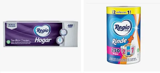 Regio Hogar Servilletas 400 piezas +Regio rinde+ toallas de papel 250 hojas dobles