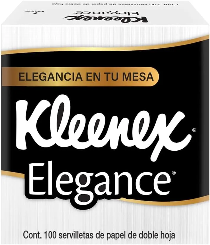Kleenex Cottonelle Servilletas de Lujo Elegance, 100 Piezas