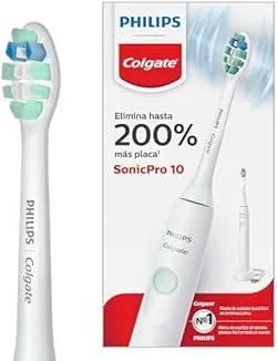 Philips Colgate Cepillo de Dientes Eléctrico SonicPro 10 recargable, tecnología sónica