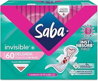 Saba Toalla Femenina con Alas, 60 piezas