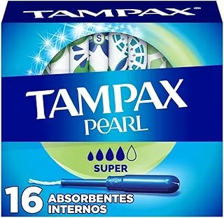 Tampax Pearl Super Tampones para Flujo Abundante, 16 Unidades.