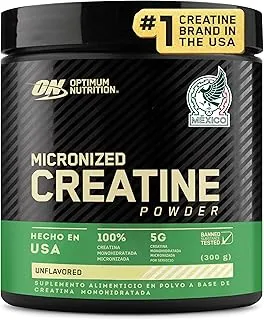 Optimum Nutrition Creatina Monohidratada Micronizada en Polvo Sin Sabor de 300G